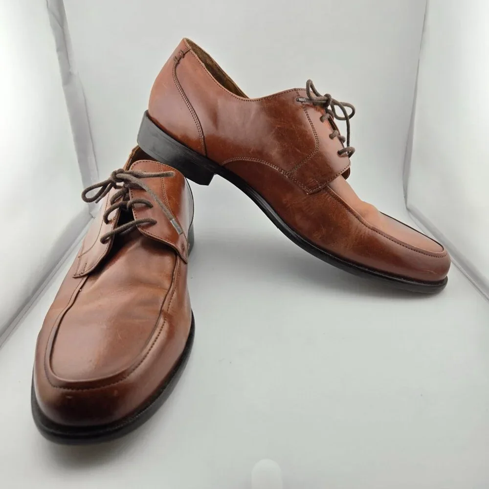 Dockers Men's Brown Leather Oxford Dress Shoes Size 13